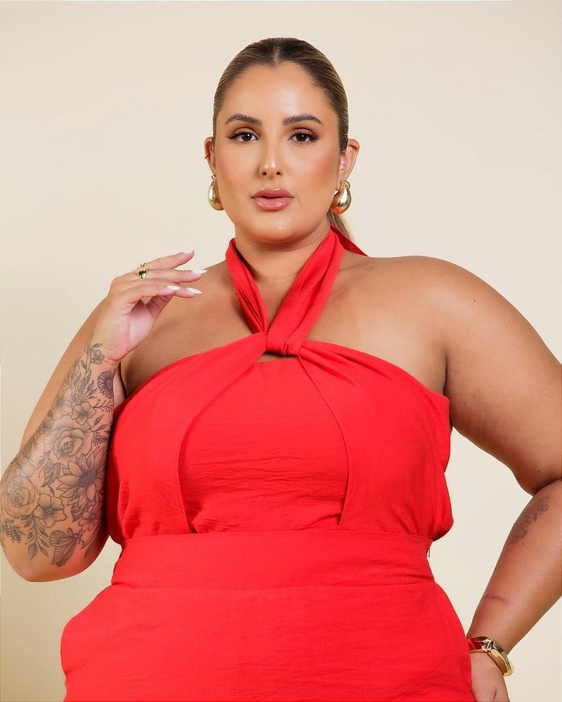 Conjunto Heloisa Saia Short Cherry