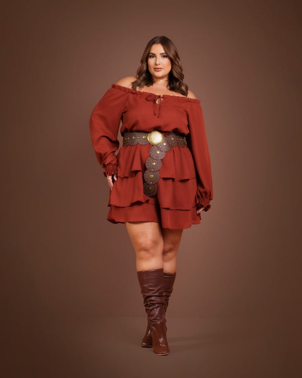 Vestido Elisa Terra Cota