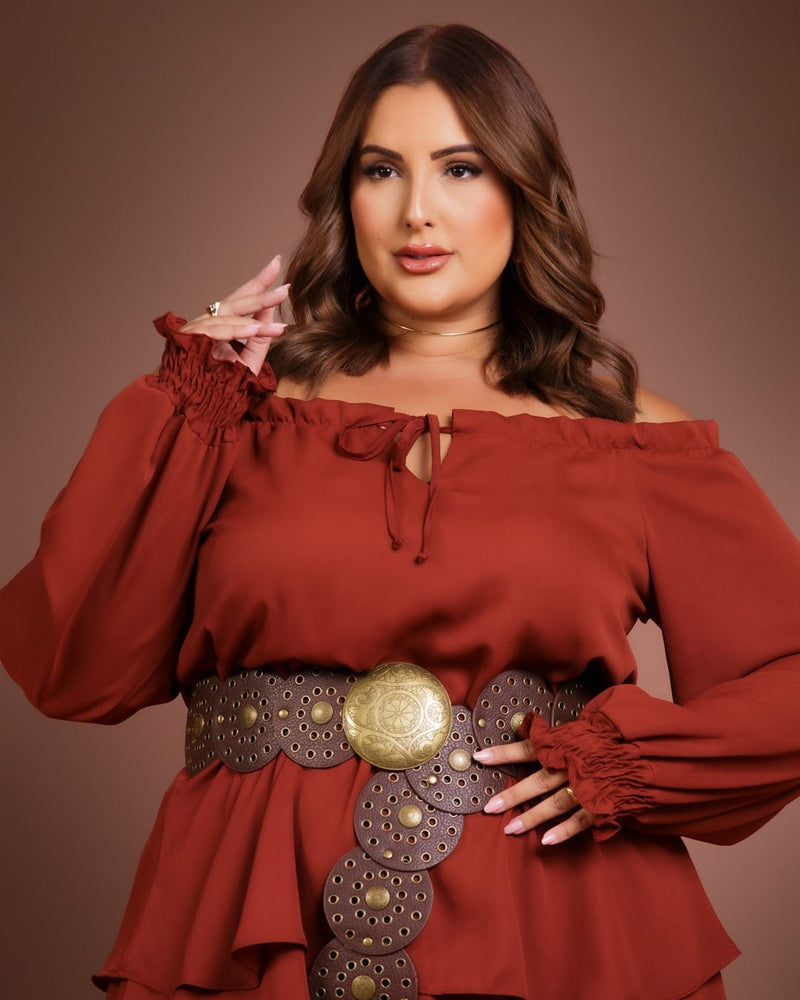 Vestido Elisa Terra Cota