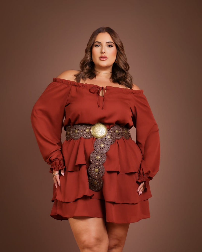 Vestido Elisa Terra Cota