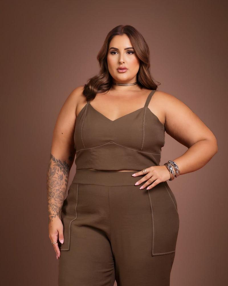 Conjunto Flora Chocolate