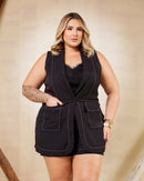 Conjunto Colete e Short Pespontado