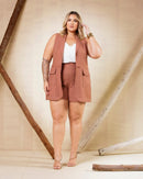 Conjunto Colete e Short Pespontado