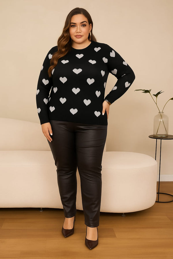 Blusa Tricot Corações