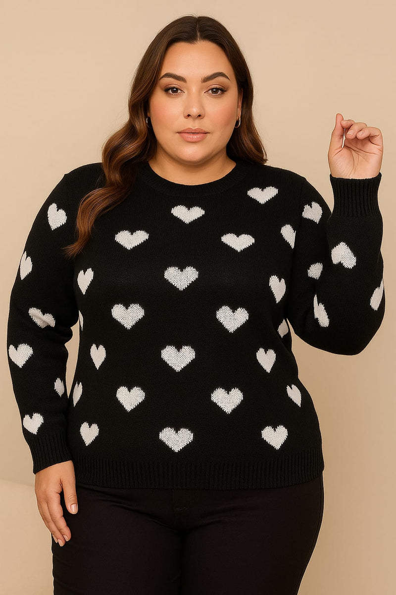 Blusa Tricot Corações