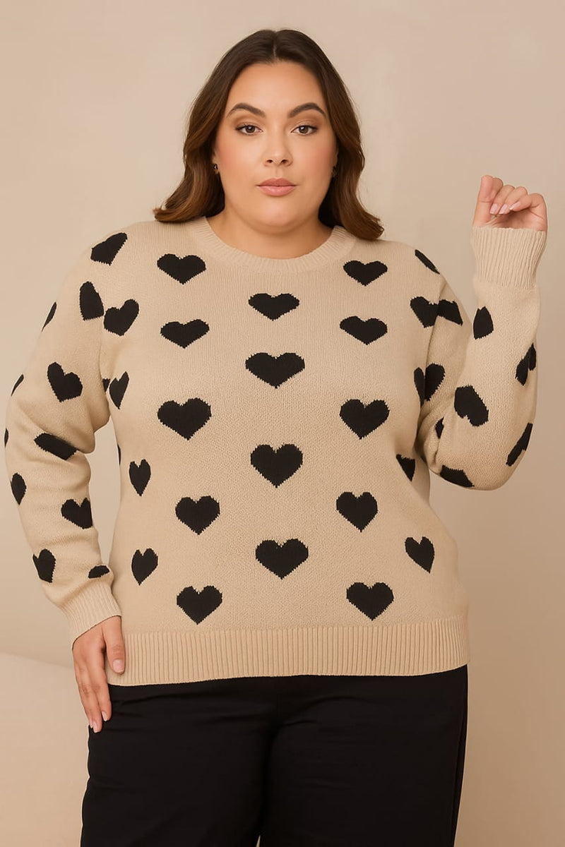 Blusa Tricot Corações