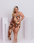 Conjunto Cardigan Cropped e Short Plus Size