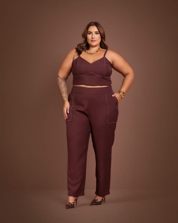 Conjunto Flora Chocolate