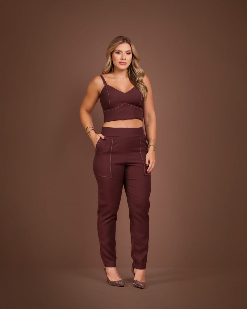 Conjunto Flora Chocolate