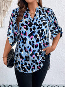 Blusa casual mangas arregaçadas Milca