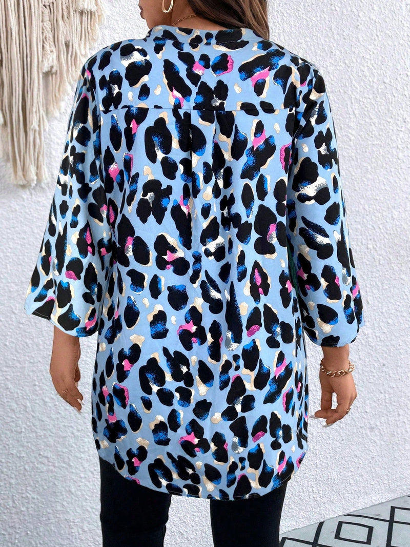 Blusa casual mangas arregaçadas Milca