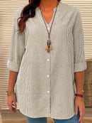 Blusa Listrada manga arregaçadas Maria Elisa