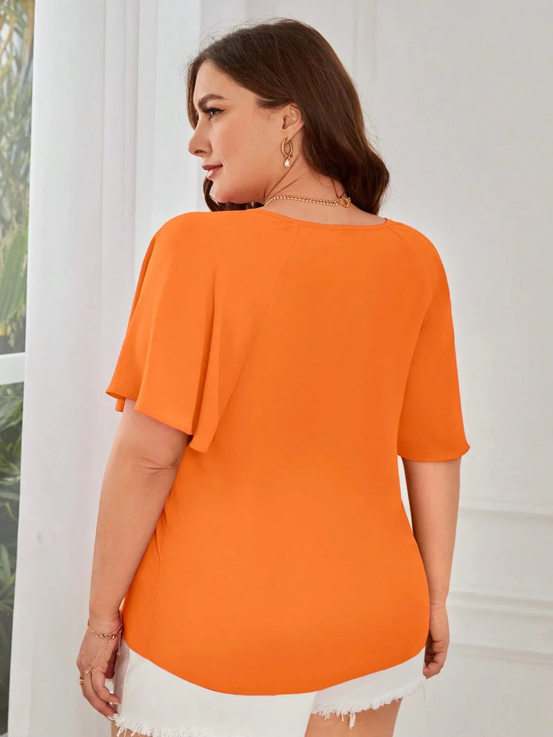 Blusa Com Gola De Amarração Flora