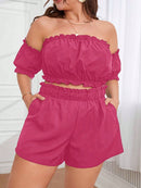 Conjunto Plus Size Casual com Babados e Cintura Franzida Renata