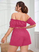 Conjunto Plus Size Casual com Babados e Cintura Franzida Renata