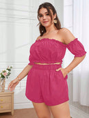 Conjunto Plus Size Casual com Babados e Cintura Franzida Renata