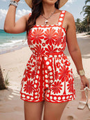 Macacão Tropical com cinto Juliette