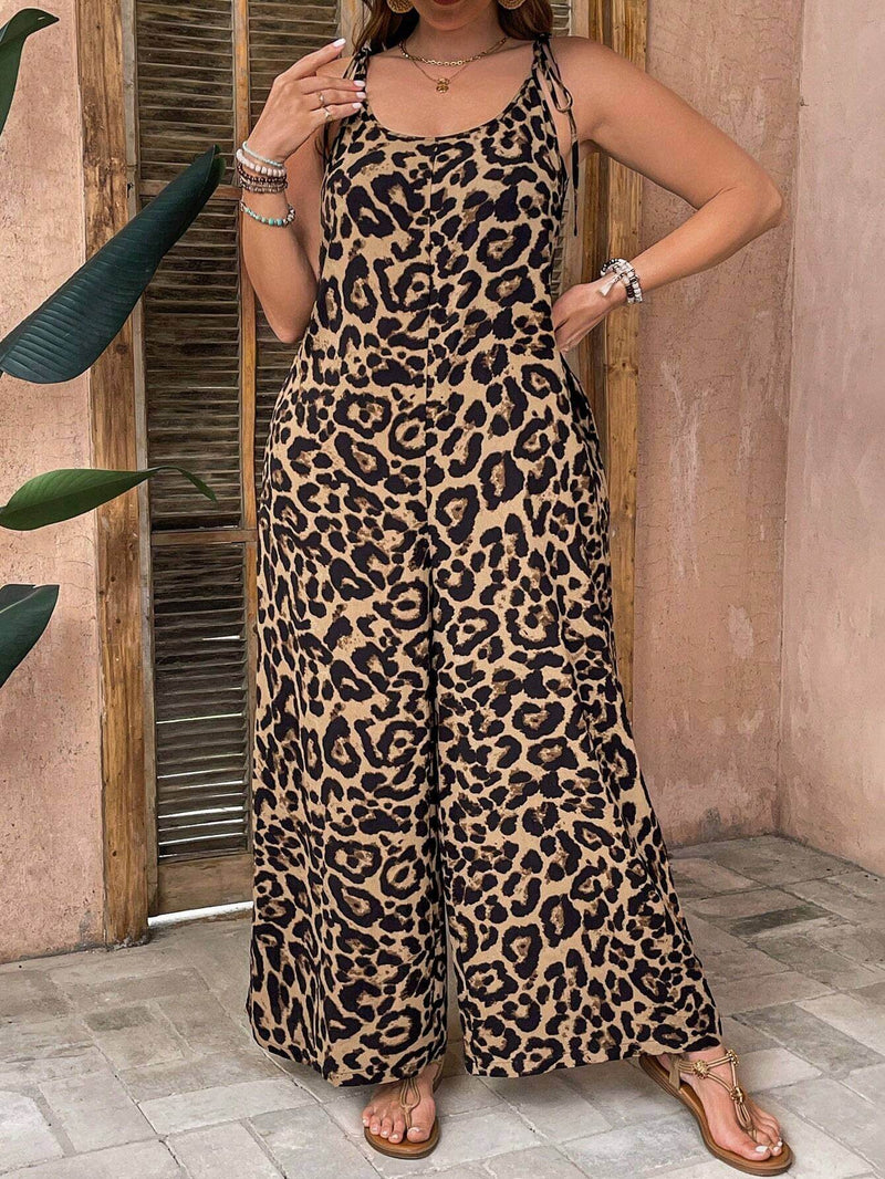 Macacão De Leopardo Com Cinto Solto Helo