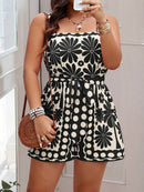 Macacão Tropical com cinto Juliette