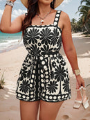 Macacão Tropical com cinto Juliette