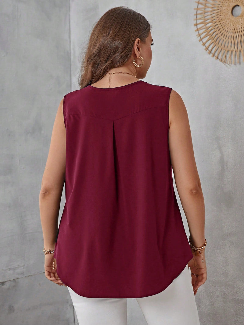 Blusa Feminina Solta Gola V Kalony