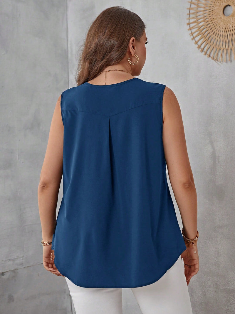 Blusa Feminina Solta Gola V Kalony