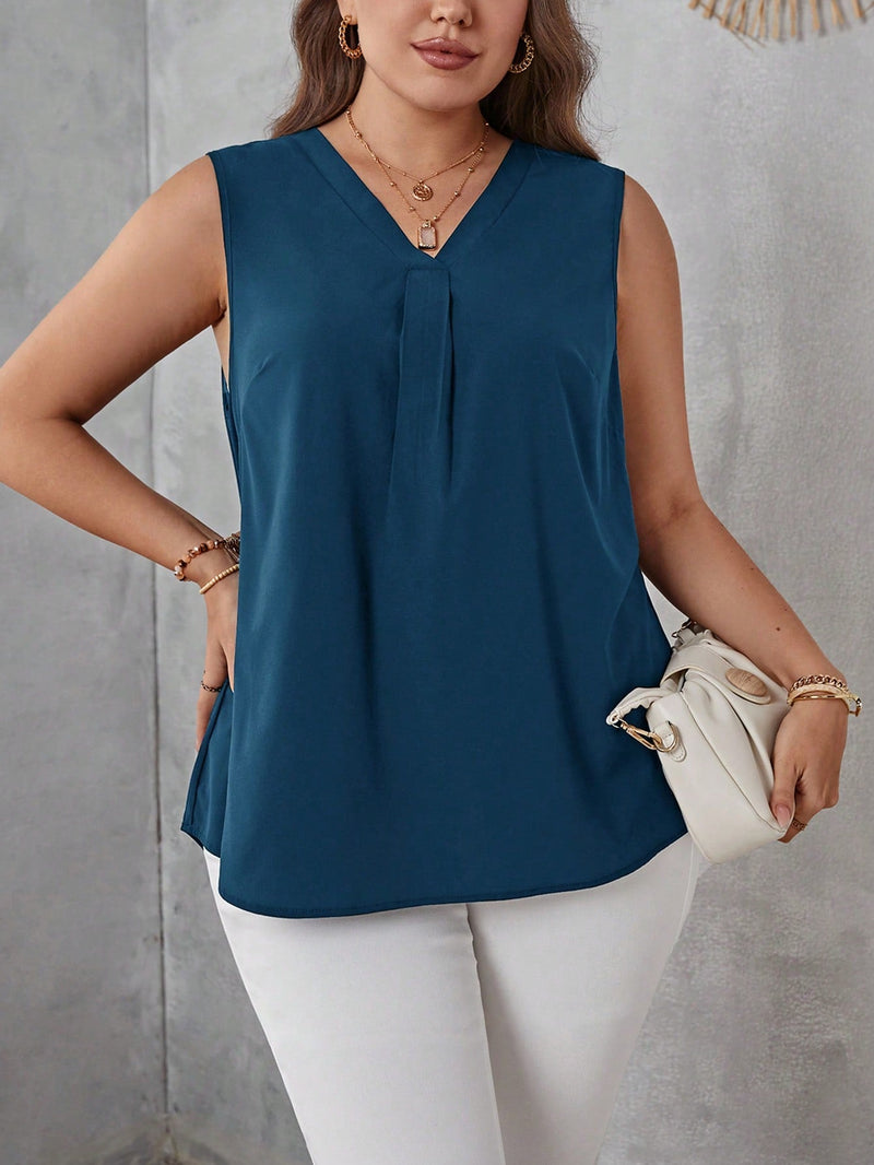 Blusa Feminina Solta Gola V Kalony