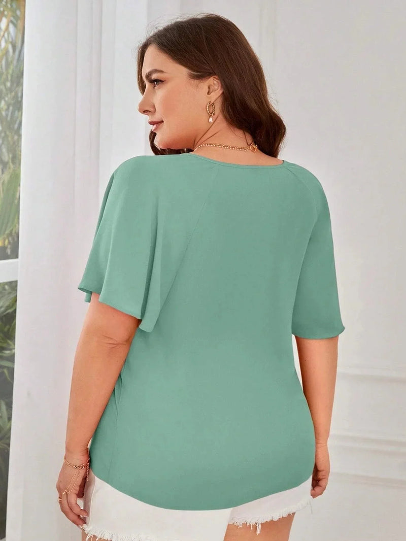 Blusa Com Gola De Amarração Flora