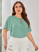 Blusa Com Gola De Amarração Flora