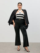 Blusa Tricotado Listrado Sem Manga Bailey