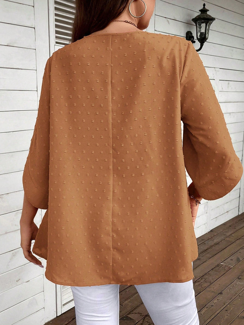 Blusa Feminina Casual manga 3/4 Kelly Plus Size.