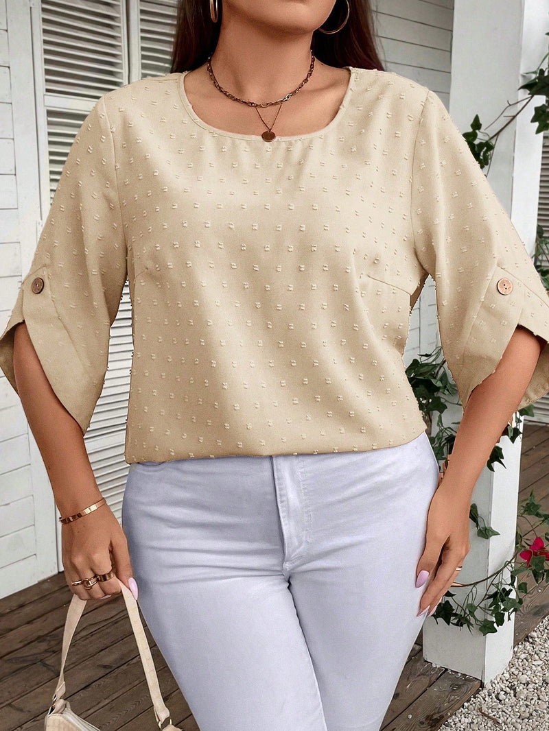 Blusa Feminina Casual manga 3/4 Kelly Plus Size.