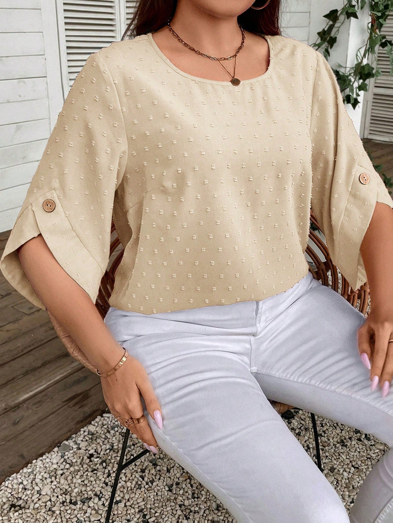 Blusa Feminina Casual manga 3/4 Kelly Plus Size.