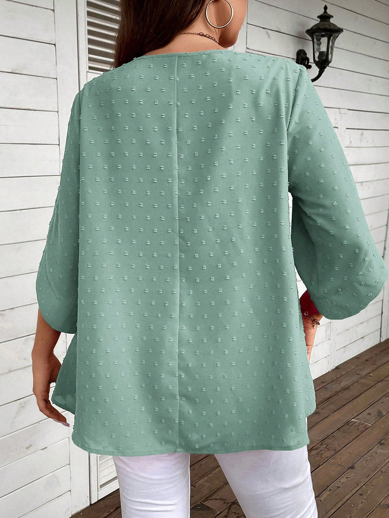 Blusa Feminina Casual manga 3/4 Kelly Plus Size.