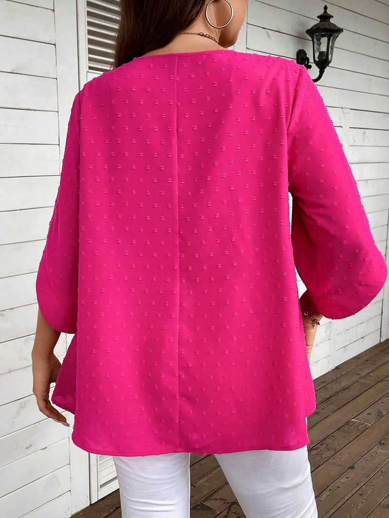 Blusa Feminina Casual manga 3/4 Kelly Plus Size.