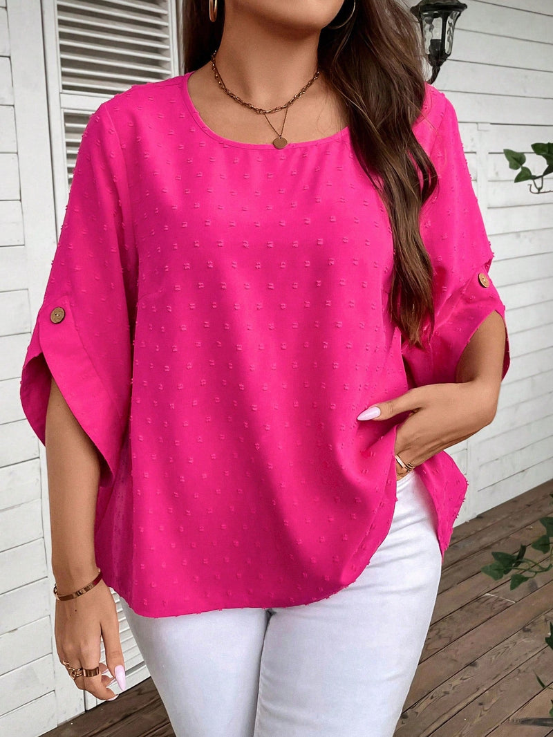 Blusa Feminina Casual manga 3/4 Kelly Plus Size.