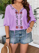 Blusa Feminina com mangas 3/4 Thaís. Plus Size