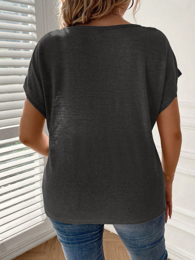 Blusa Feminina manga morcego Giovanna. Plus Size