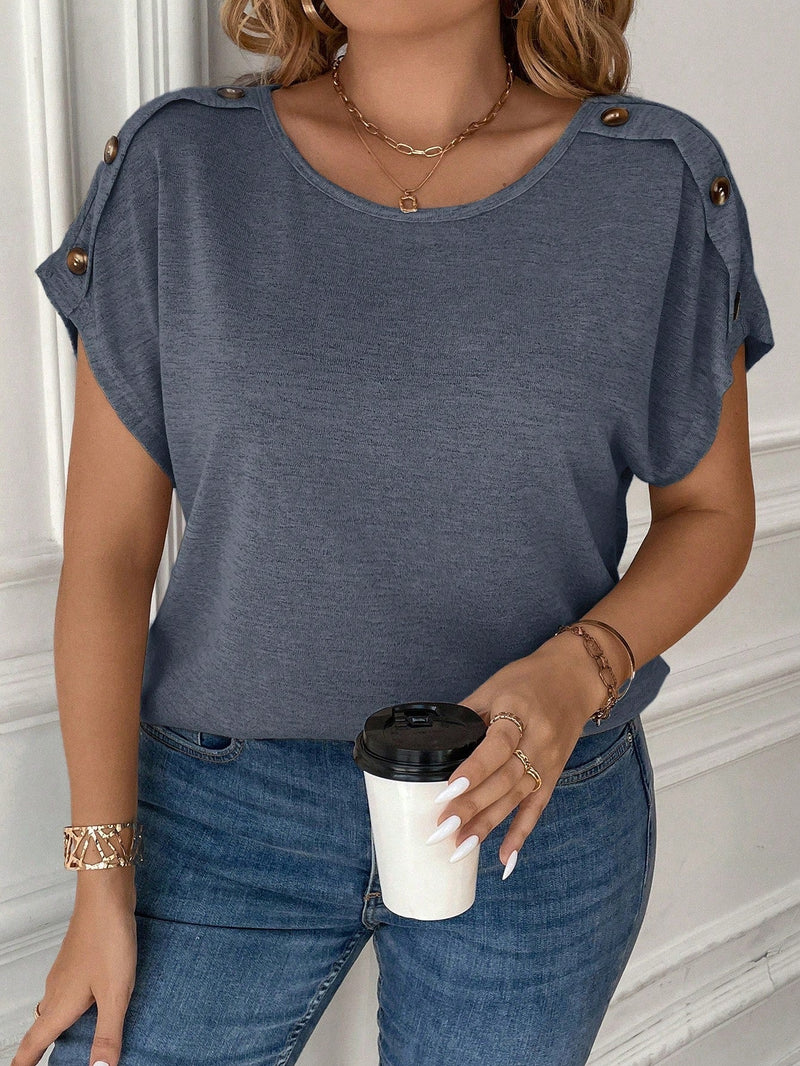 Blusa Feminina manga morcego Giovanna. Plus Size