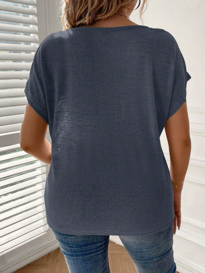 Blusa Feminina manga morcego Giovanna. Plus Size