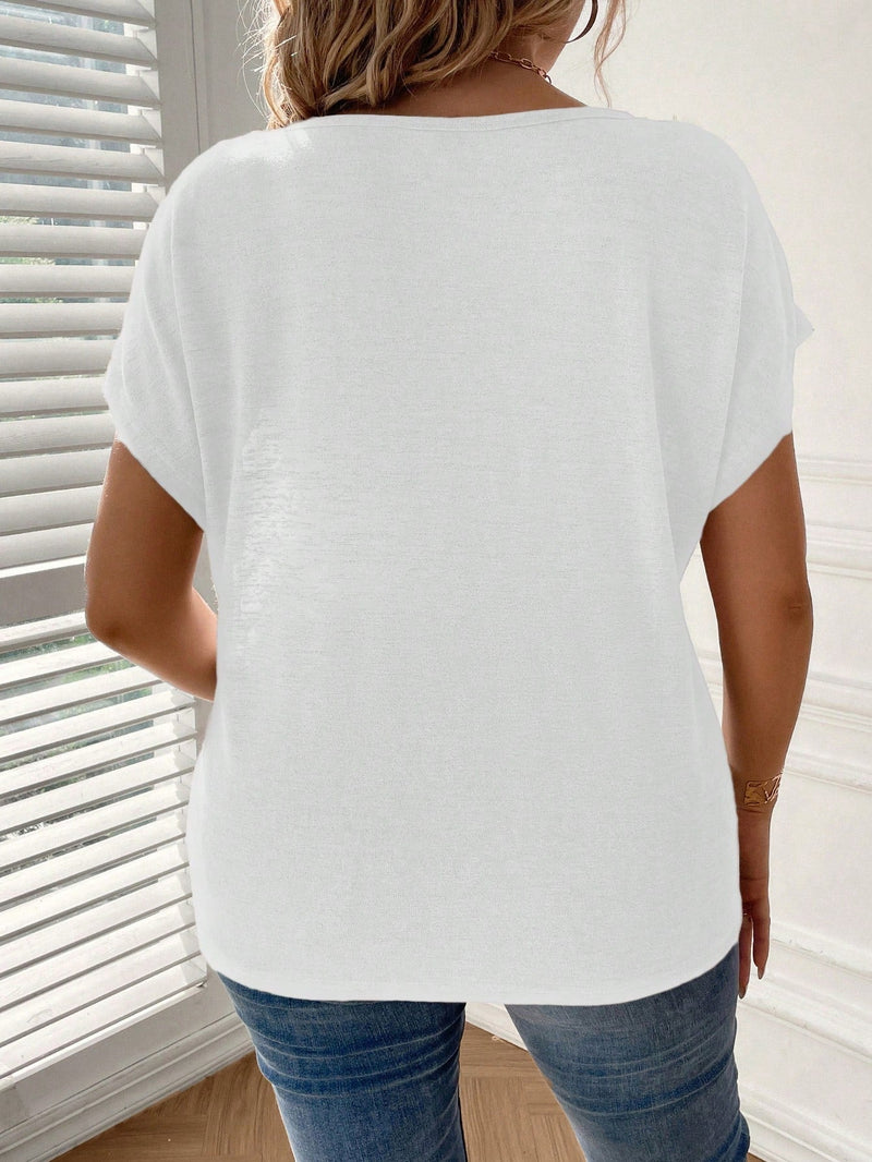 Blusa Feminina manga morcego Giovanna. Plus Size