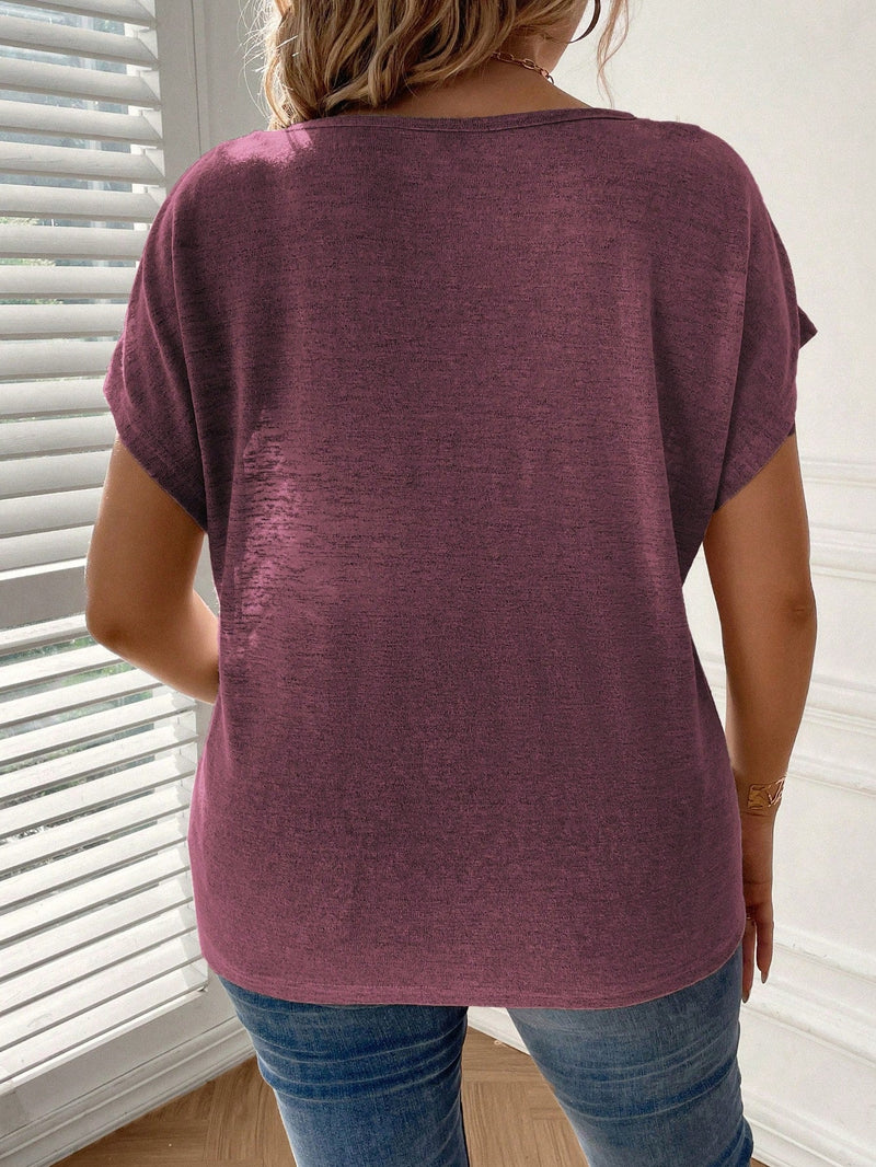 Blusa Feminina manga morcego Giovanna. Plus Size