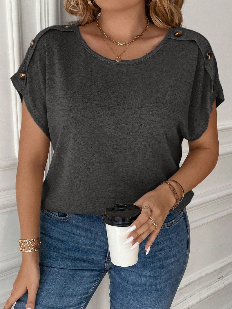 Blusa Feminina manga morcego Giovanna. Plus Size